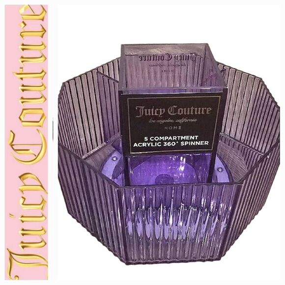 Juicy Couture Home 5-Compartment Acrylic 360° Spinner - Picture 1 of 6